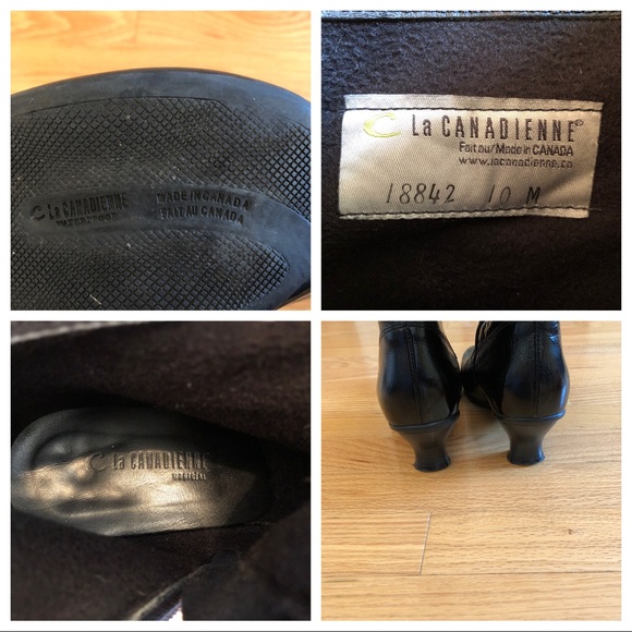 La Canadienne Black Shiny Crackled Calf Boot - Picture 10 of 11